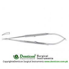 Micro Needle Holder Curved With Lock Stainless Steel, 18.5 cm - 7 1/4"